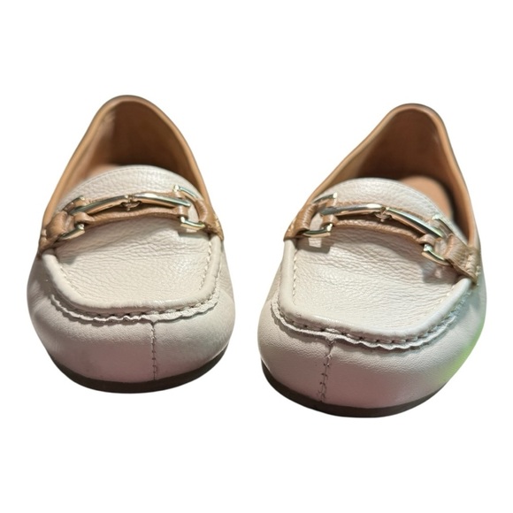 Aerosoles Drive Along Horsebit Leather Driving Loafers Ivory Beige Size 9.5 - Picture 2 of 14